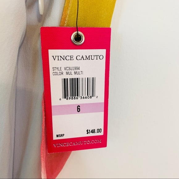 Vince Camuto Multi Color Chevron Sleeveless Maxi Dress NWT $148 - Picture 4 of 12